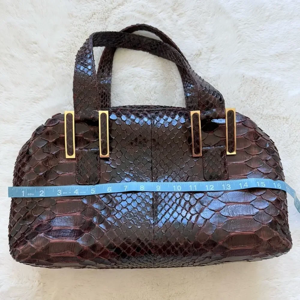 NEW!!! KARA ROSS python skin satchel bag large Retail 2950$